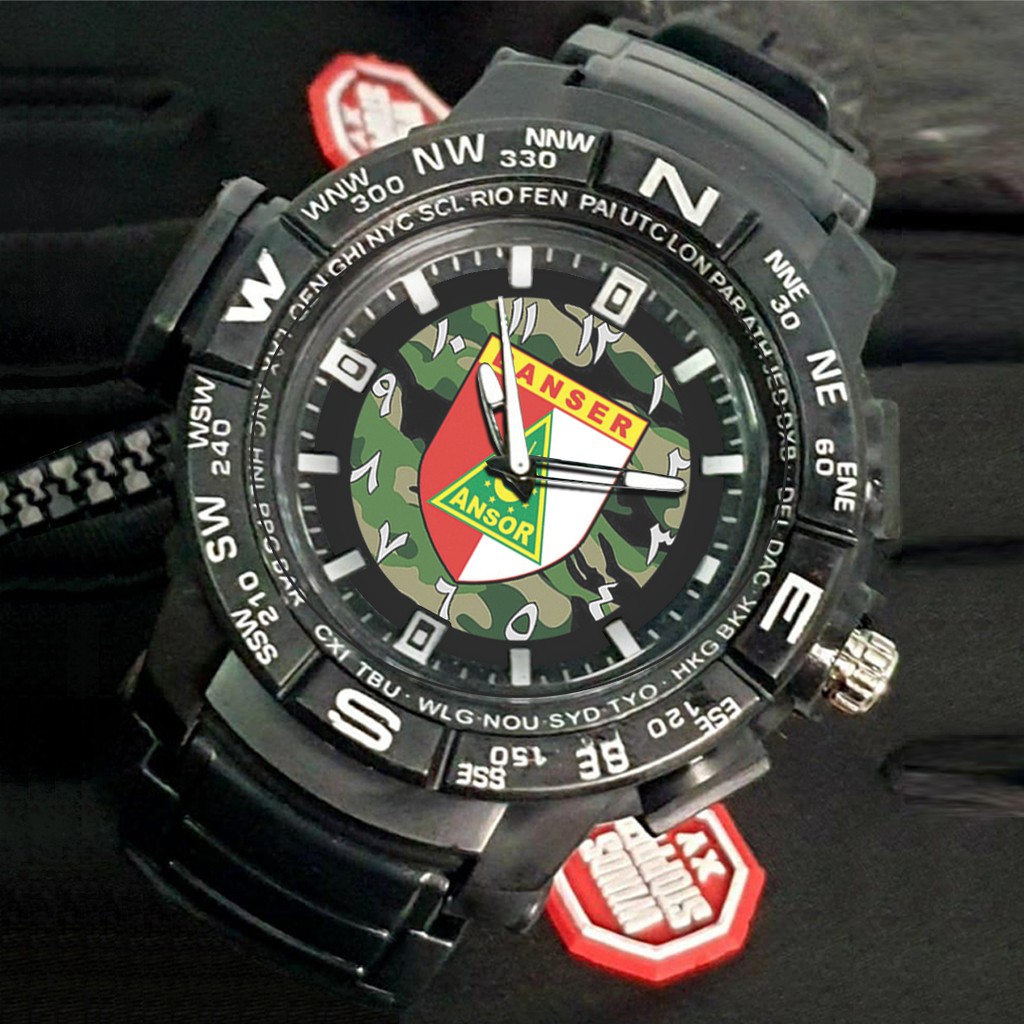 (EXCLUSIVE) Jam Tangan BANSER - ANSOR LORENG HIJAU  Sport Bagus