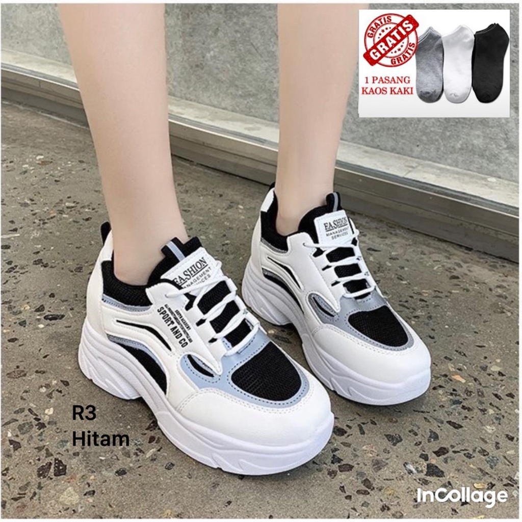 SEPATU WEDGES WANITA IMPOR  FASHION KOREA R3