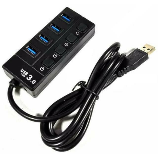 M-Tech USB Hub 4Port USB3.0 with Switch On/Off