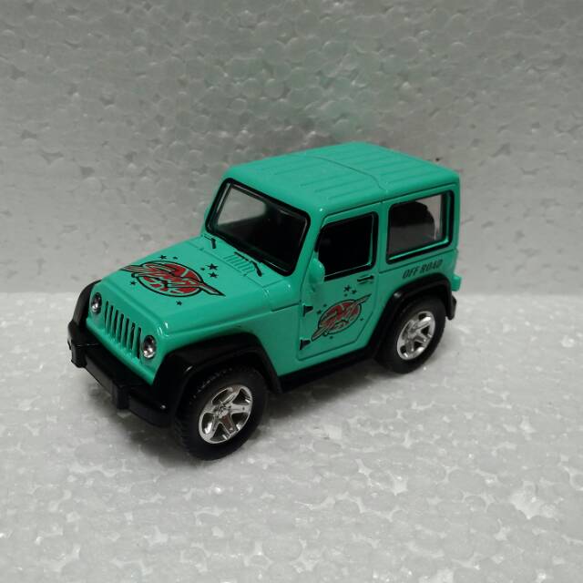 Miniatur Diecast Mobil Jeep Wrangler Suzuki Katana Hijau