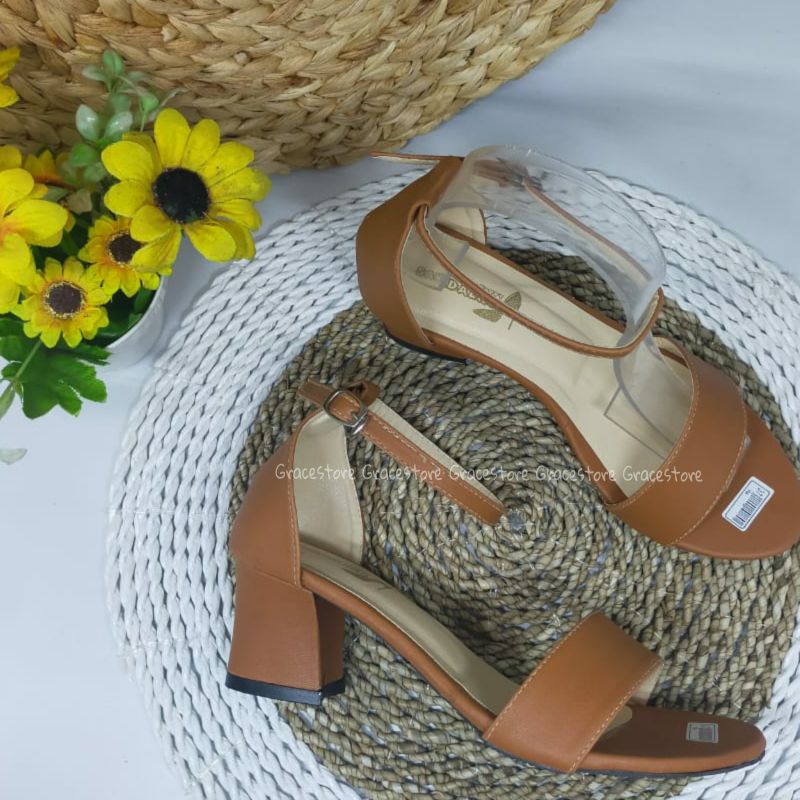 Sandal Wanita Cantik Elegan Kekinian Nyaman Murah Berkwalitas Pd274 Hak 5cm dan 7cm