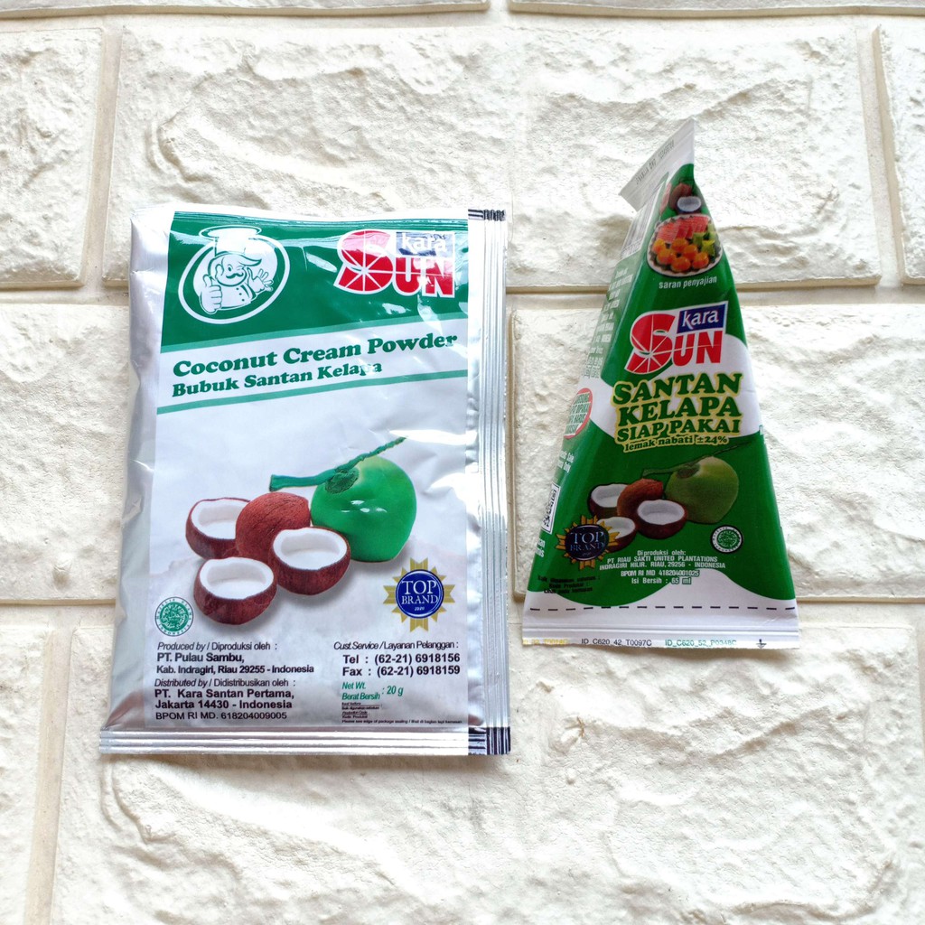 

Sun Kara Bubuk Santan Kelapa Siap Pakai 20gr 65ml Coconut Cream Powder 20 g gr gram 65 ml