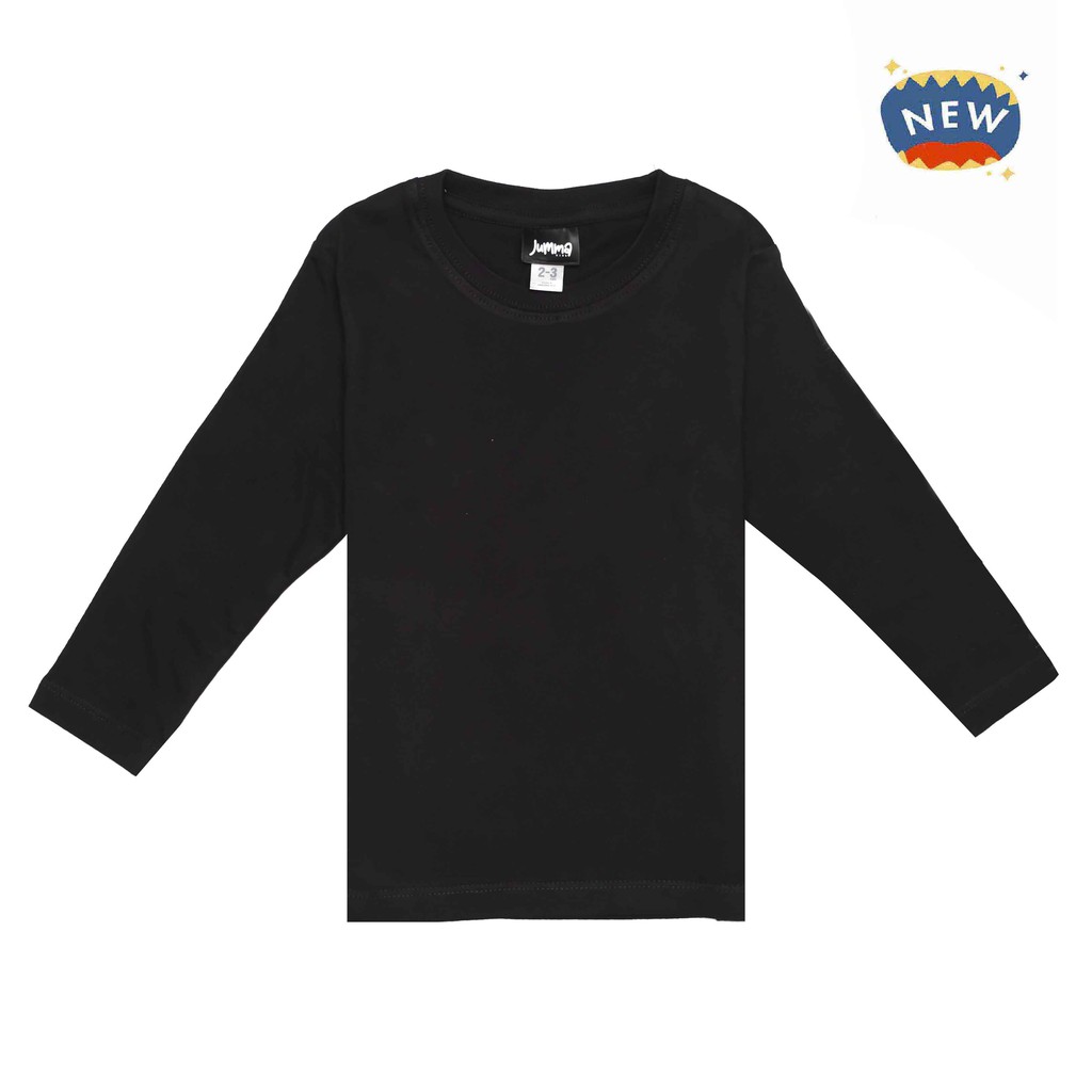 

JummaKids Black Long Sleeve Basic T-shirt