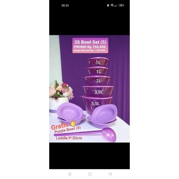 3S Bowl Tupperware