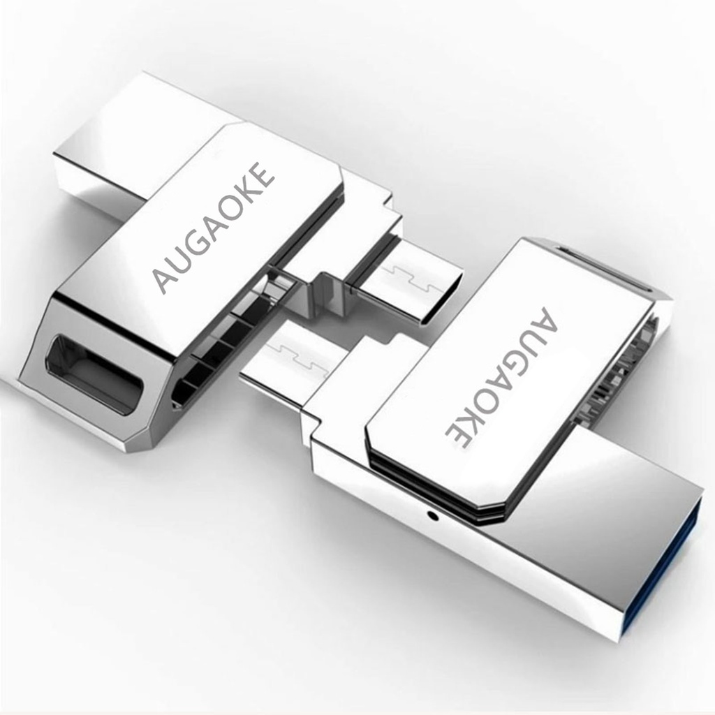 (Huluboy) Augaoke 256 / 512GB / 1TB / 2TB Flashdisk USB 3.0 High Speed Anti Air Bahan Metal Untuk Komputer