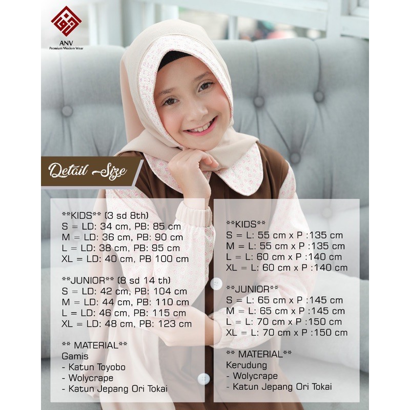 Gamis Syar'i Anak Aidah ANV