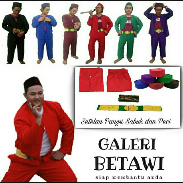 Stelan baju pangsi betawi dewasa / remaja