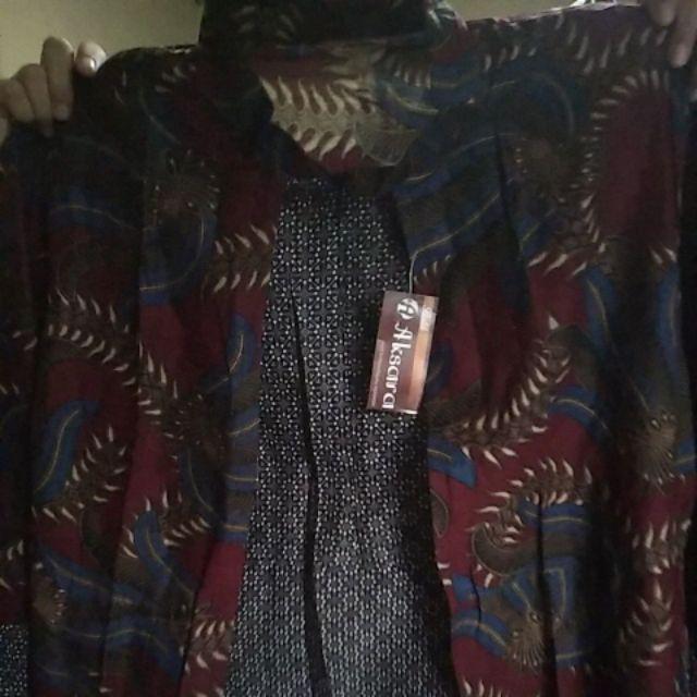 Gamis Batik Modern Murah Katun Halus Kombinasi Truntum, Ori Batik Aksara Pekalongan Big Size Jumbo