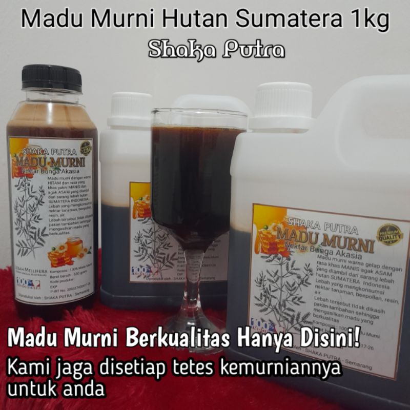 

Madu Hitam Murni Asli Raw Honey 1kg