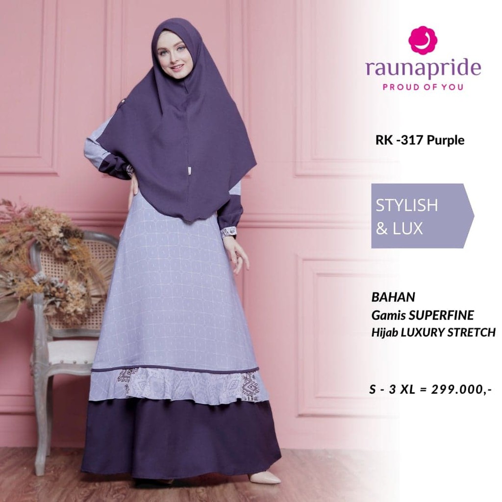 Dress Rauna Terbaru / RK - 316 /317 / 318 / Fashion Muslim