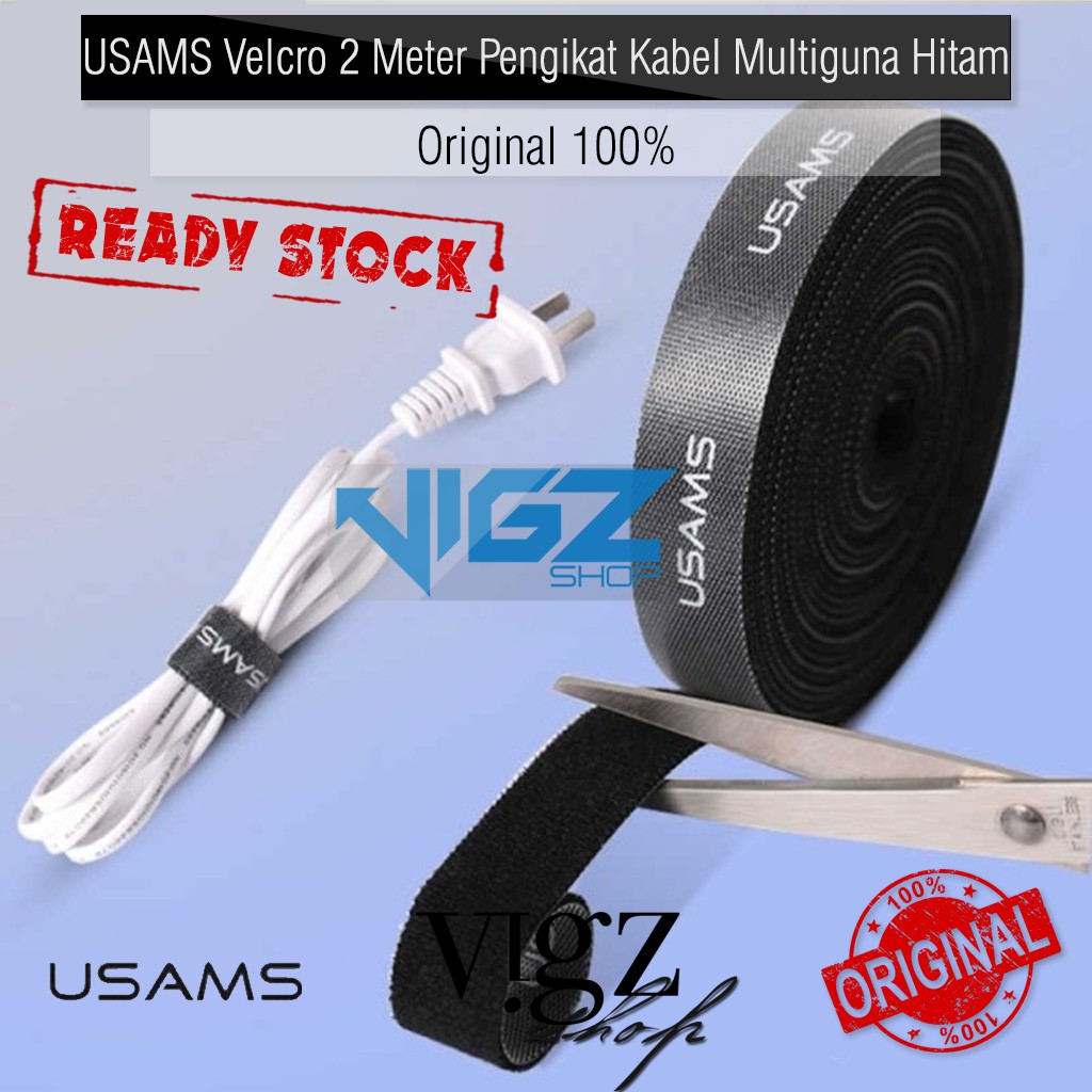 USAMS Pengikat Kabel 2 Meter Strap Pengikat Perekat Kabel - Dua Meter