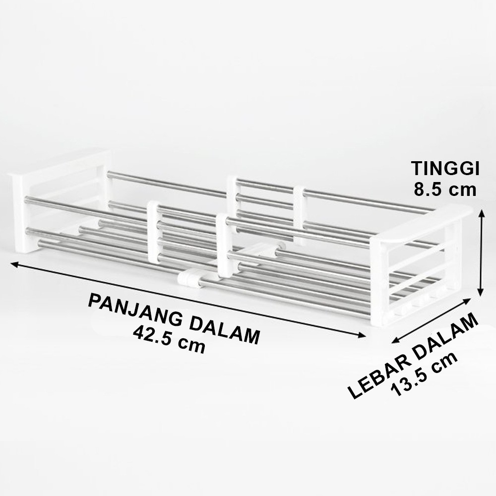 Rak Sink Stainless Steel Tirisan Dapur Multifungsi Rak Piring Stainless Steel