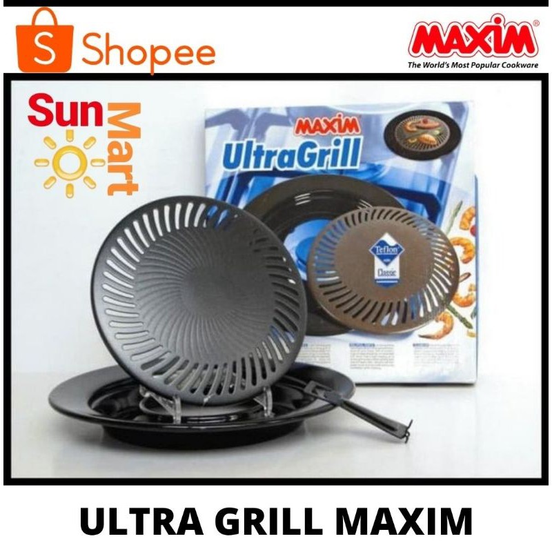 Ultra Grill Maxim 25 cm teflon Alat panggang barbeque / Grill pan maxim Panggangan smokeless