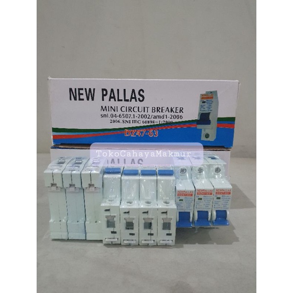 MCB Stut 1P 1Phase New Pallas 2A,4A,6A,10A,16A,20A,25A,32A SNI