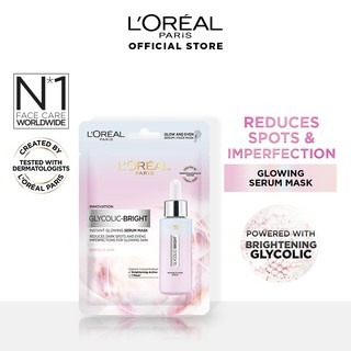 L'Oreal Paris Glycolic Bright Instant Glowing Serum Mask Skincare Masker Wajah Loreal Glyco