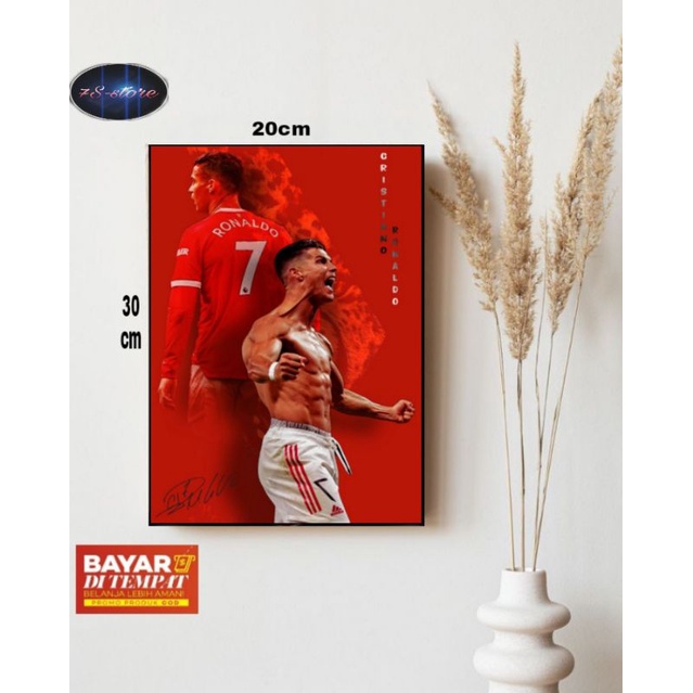 HIASAN DINDING RONALDO/POSTER KAYU RONALDO/POSTER RONALDO