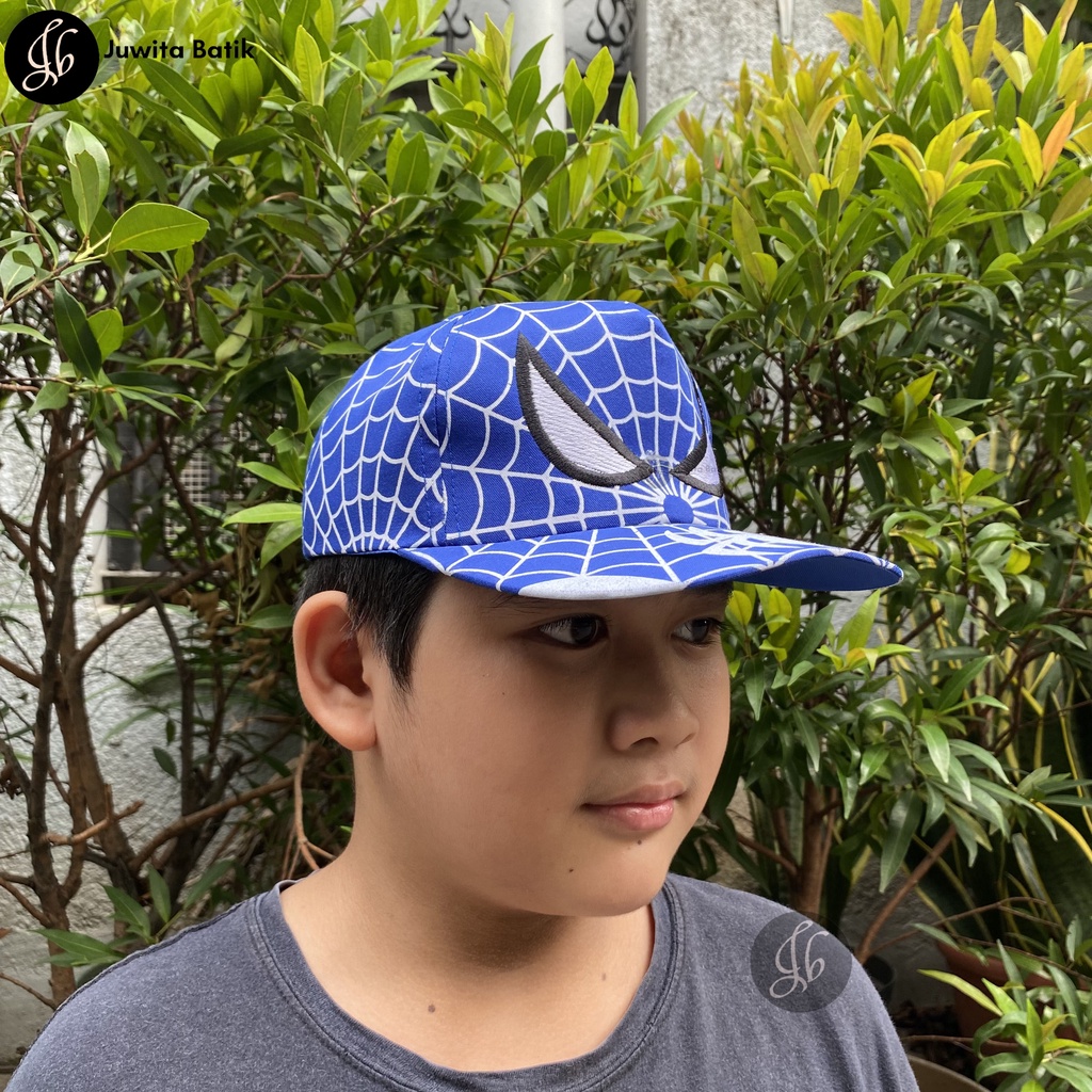 Topi Baseball Anak Laki Laki Spiderman Bordir 2-10 Tahun