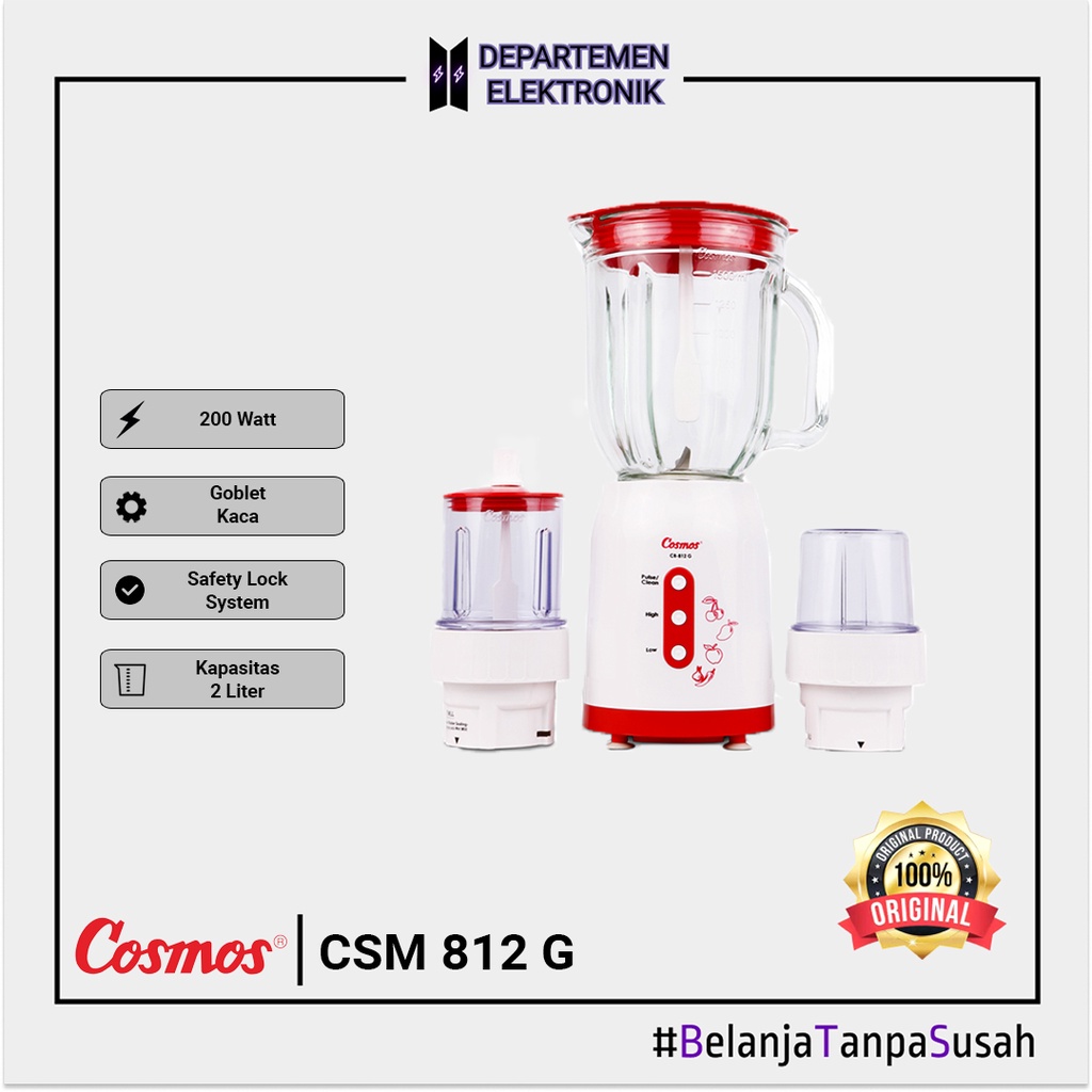 Cosmos Blenz Blender 2 L CB 812 G MURAH BANGET / GARANSI RESMI