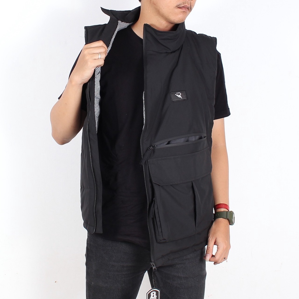 Rompi Cargo Lapangan body VEST - Rompi Cagoule Pria - Rompi Body Vest Depan