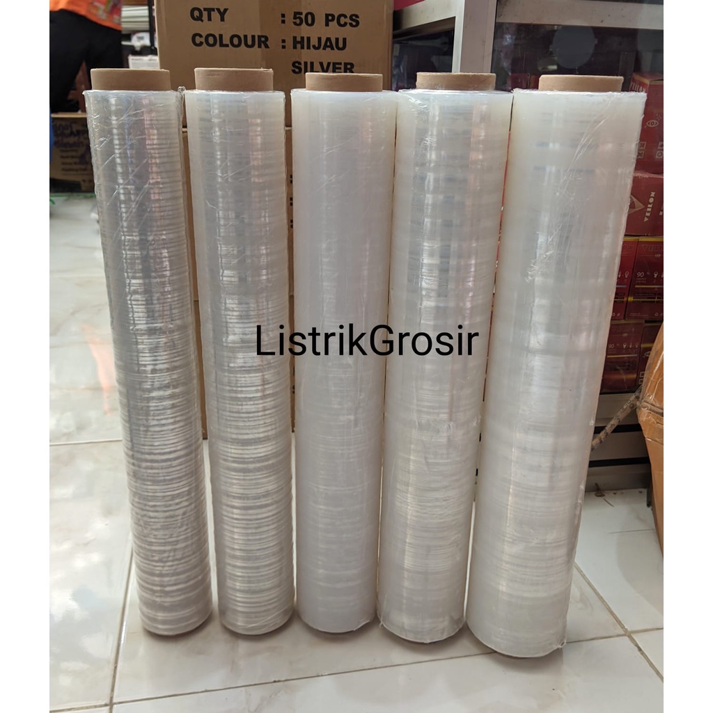 Stretch Film Original Merk Hoki Plastik Wrapping 50Cm x 200 Meter
