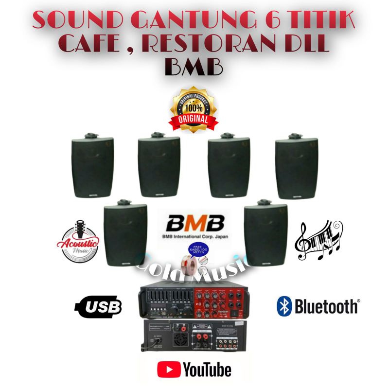 PAKET SPEAKER 5 INCH BMB KG511 6 TITIK BUAT CAFE DAN RESTORAN