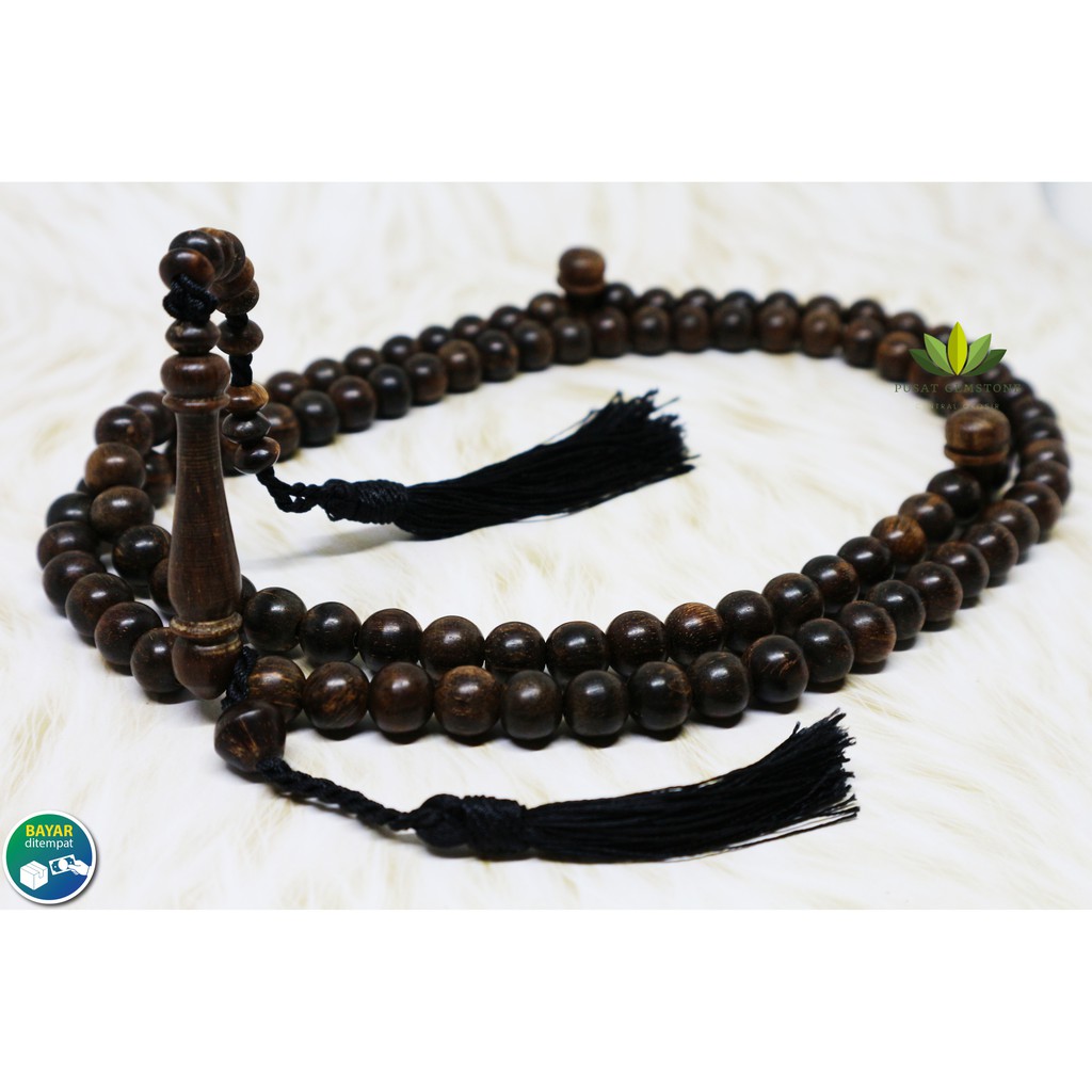 Tasbih Kayu Galih Asem 8 mm Natural