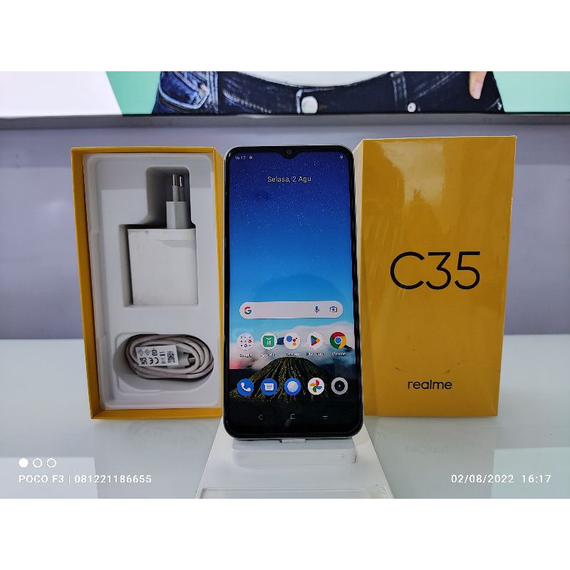 HP SECOND Realme C35 4/128 RAM 4 GB ROM 128 GB FULLSET BEKAS