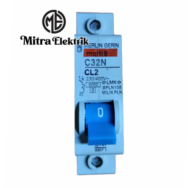 MCB MULTI9 BIRU 2 AMPERE MERLIN GERIN PLN 450W