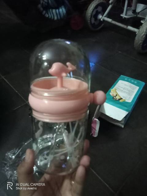 Botol Minum Anak Air Mancur Model Ikan Paus Sedotan 250ml