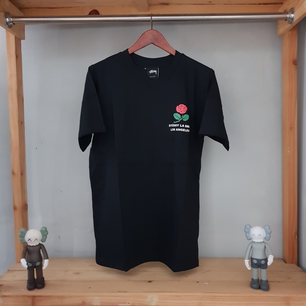 KAOS STUSSY BUNGA HITAM