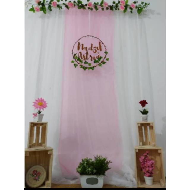 Paket backdrop background photobooth acara nikahan lamaran 