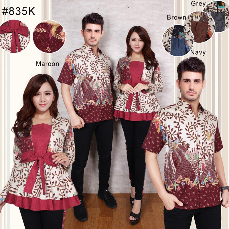 Lovelybutik -  Brandon Baju Batik Pria Lengan Pendek Modern  murah