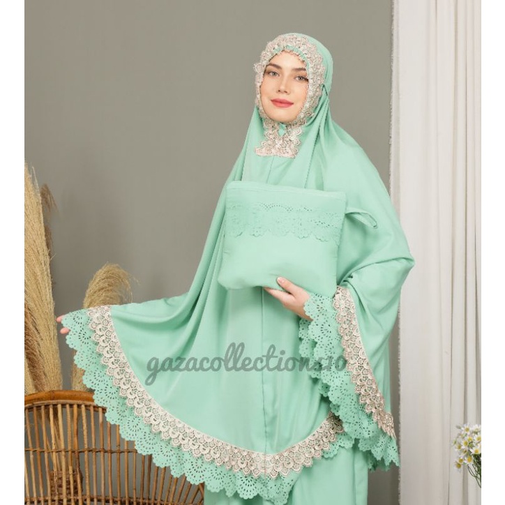 Mukena Dewasa Daily gazacollections10 Rempel Lasercut Renda Mewah Jumbo Traveling Cantik