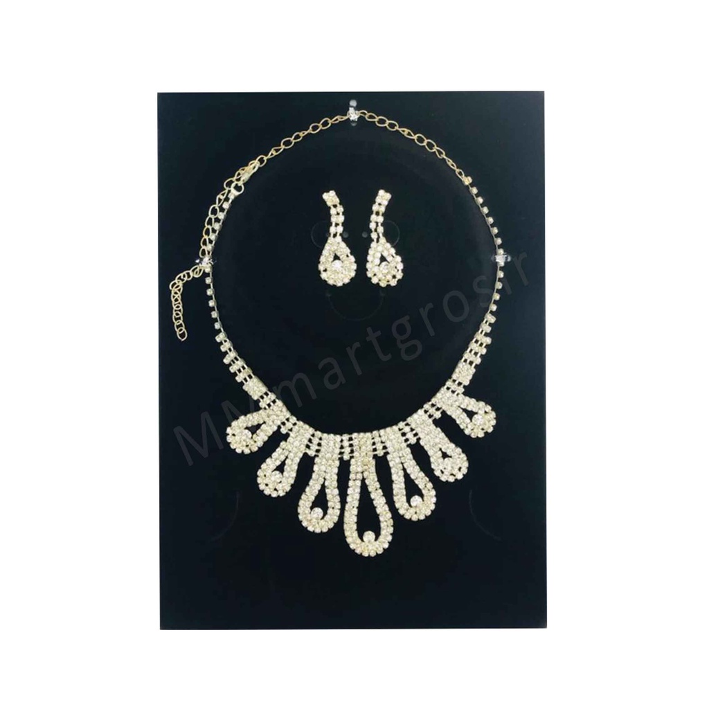 Yinda Kalung 3 / 1 Set Kalung&amp;Anting Permata / Kalung Fashion / Aksesoris