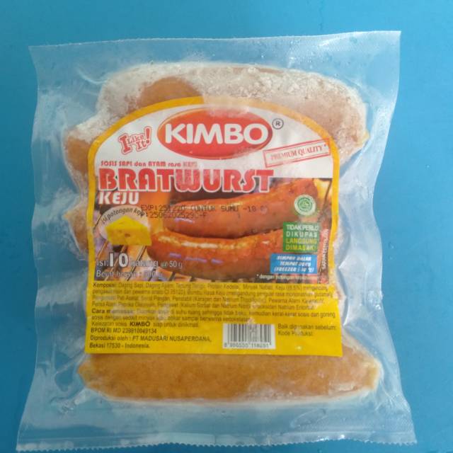 

Sosis sapi kimbo bratwurst isi 10 rasa keju