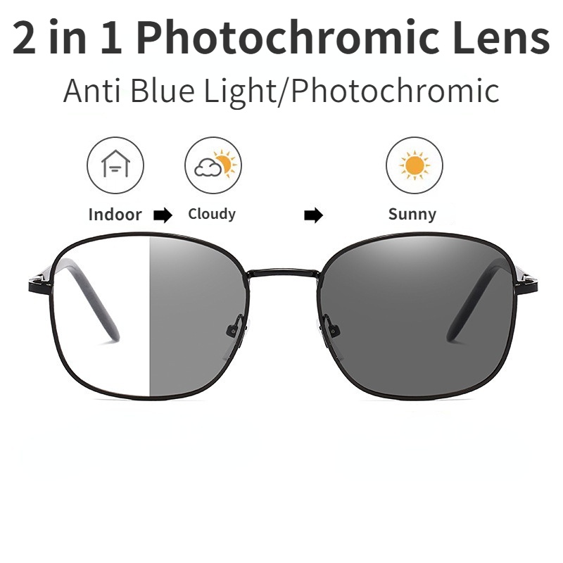 Kacamata Photochromic Anti Radiasi Anti Blue Ray Transition Untuk Pria Dan Wanita