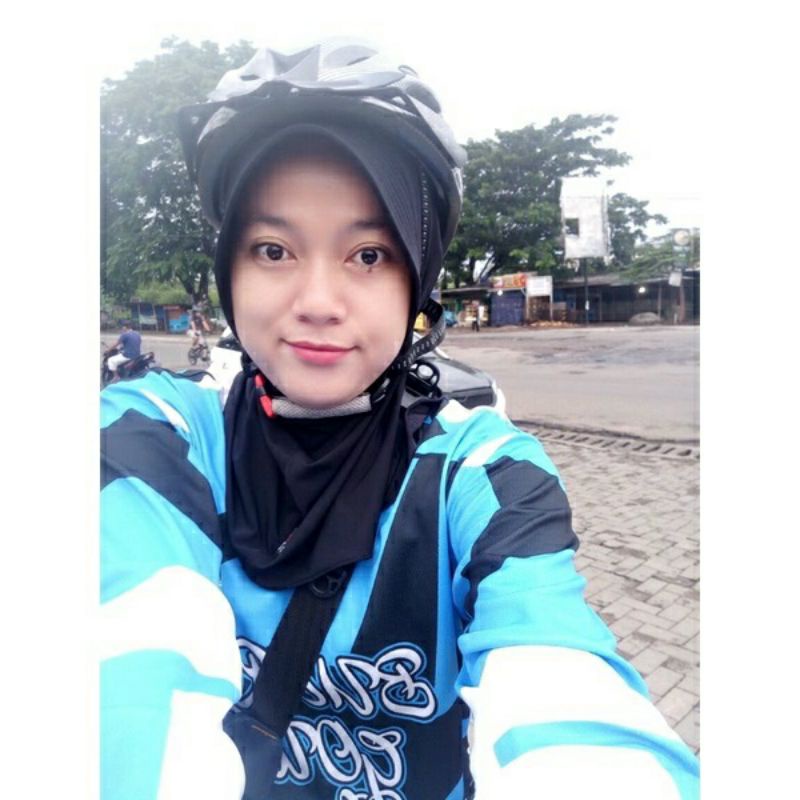 Jilbab Instan simple Pet Mini Hitam Hijab Sport Olahraga Wanita-3