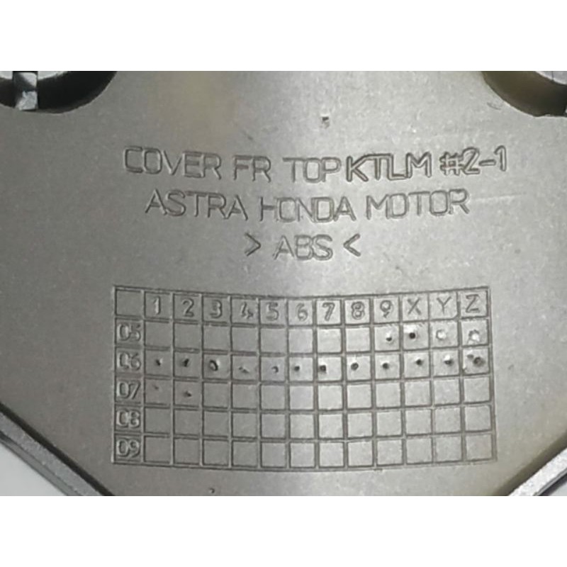 Cover Front Top (panel tameng dada) original Honda Supra Fit New