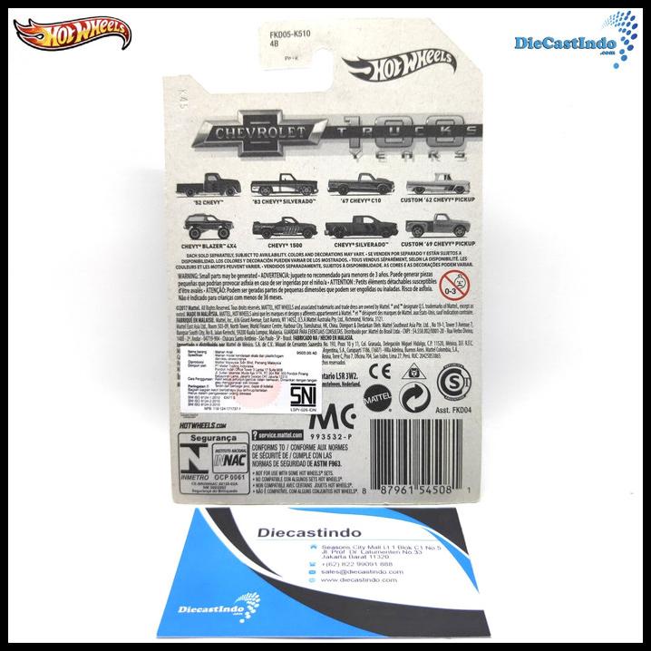 Hotwheels / Hot Wheels Chevrolet Trucks Custom '62 Chevy Pickup Kuning