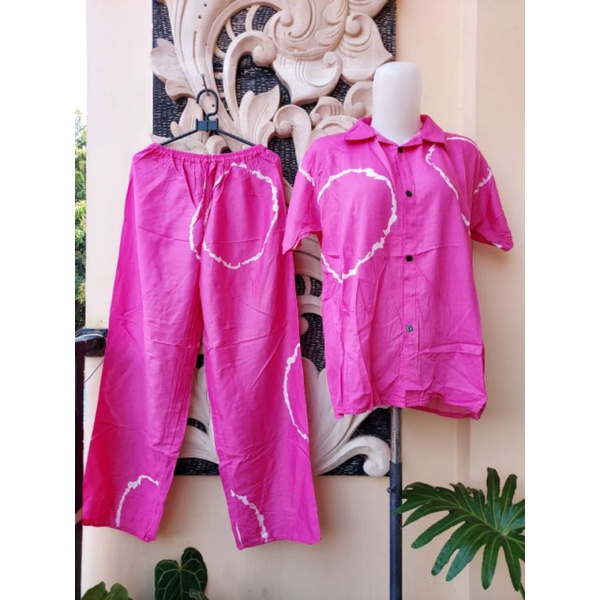 setcel kemeja bali|pajamas lengan pendek|Larisadafanagrosir