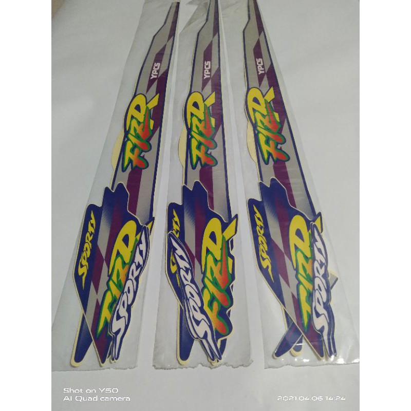 striping Yamaha fiz r sporty 1997 biru ungu