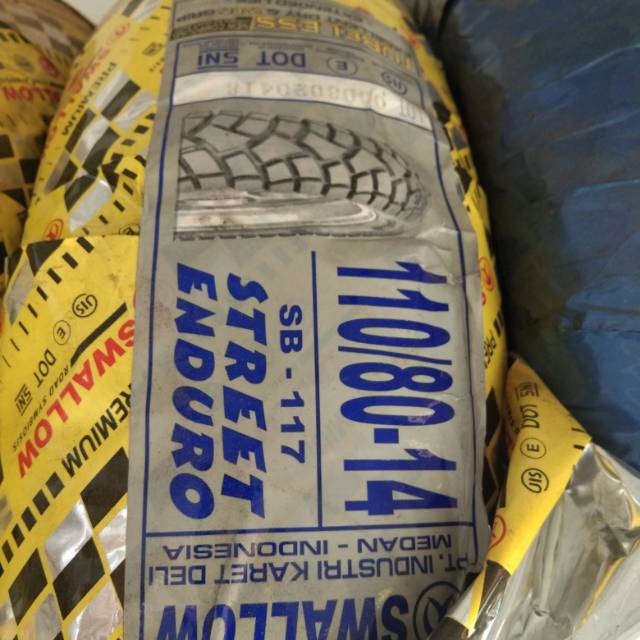 Ban Swallow 110/80-14 SB 117 Street Enduro. Ring 14. Tubeles