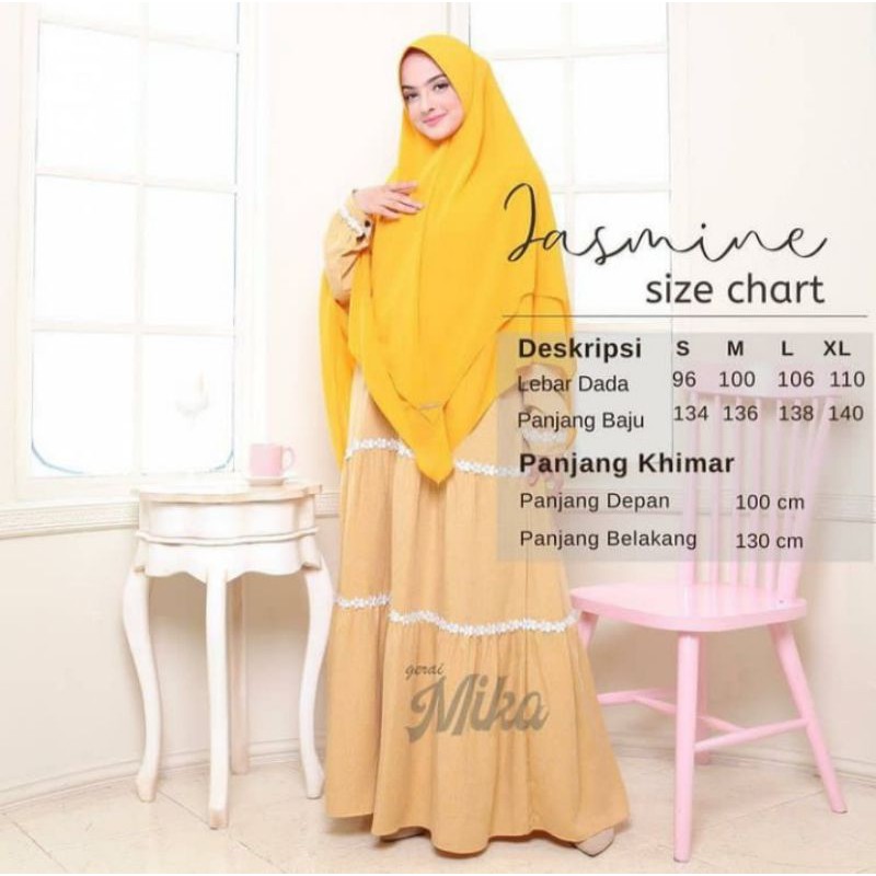 Gamis Gerai Mika Jasmin Set Murah