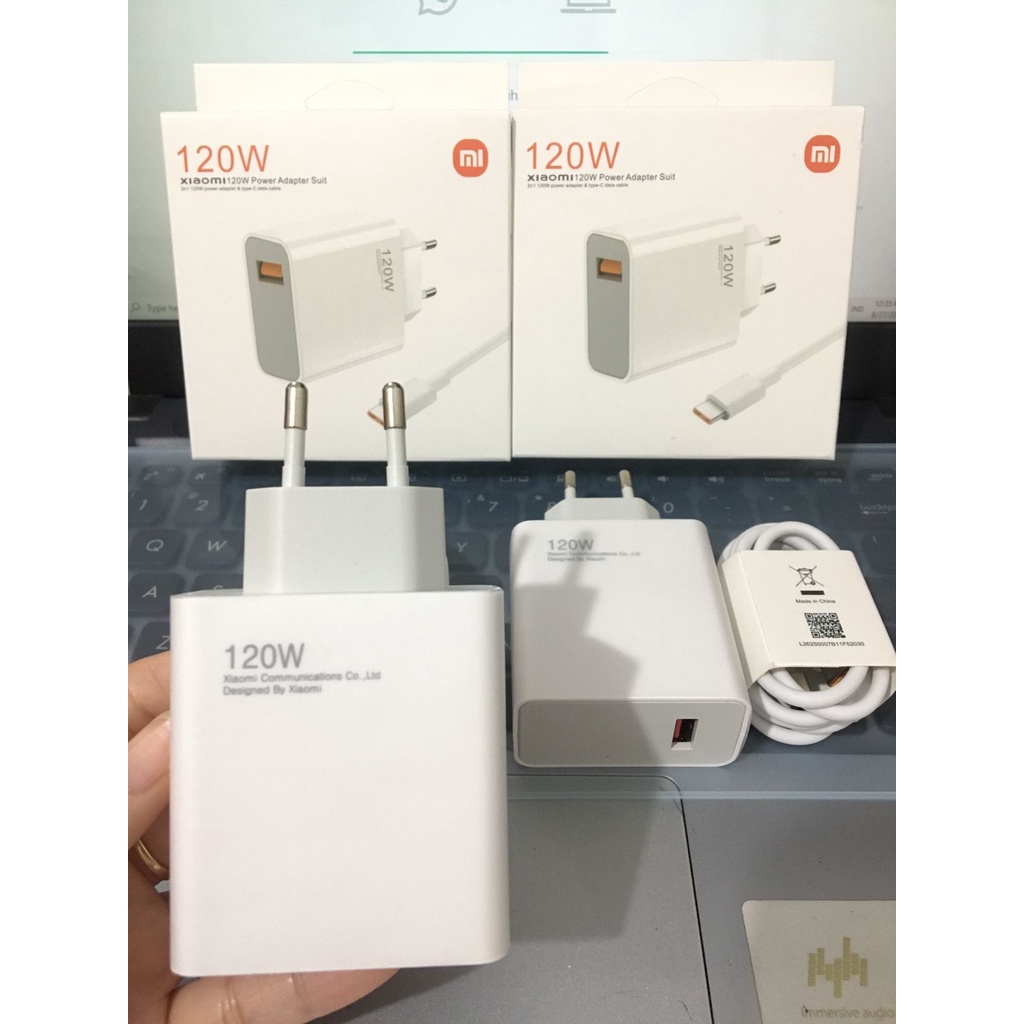 Charger Xiaomi 120wat TIPE C / casan Xiaomi fast charging pengisian daya cepat / travel adaptor charger / Poco X3  redmi k20 K30 k40 redmi 8 9 10  11 / redmi note 4 4X 5A 6 7 8 9 10 pro / pro max