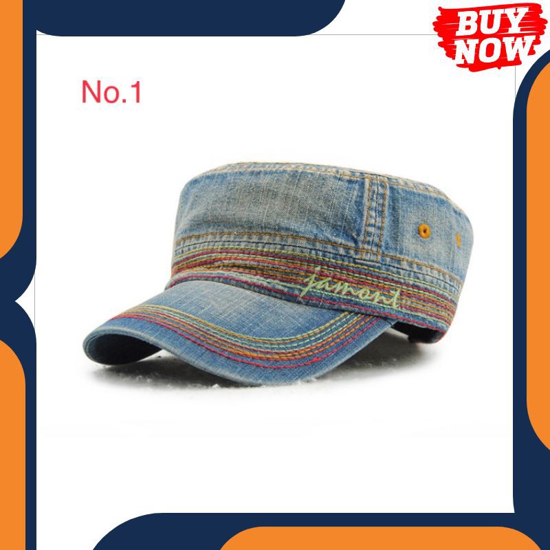 DSQ308 Topi Komando Flat Cap import Jamont Denim