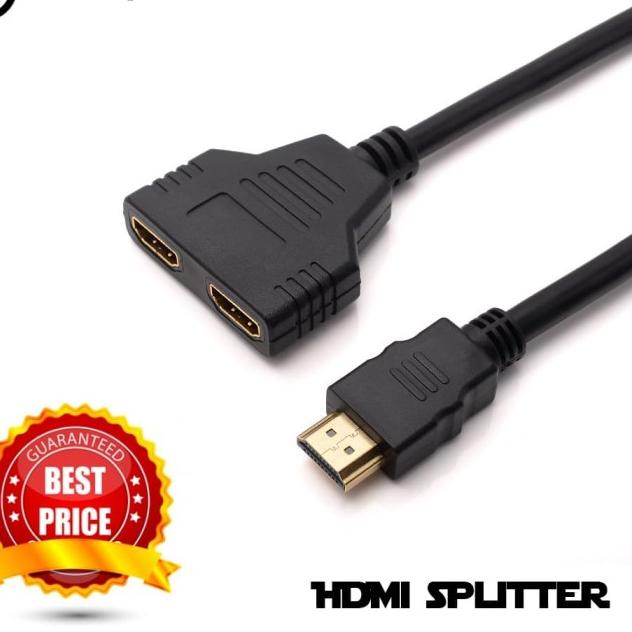 Cable - Kabel - Spliter HDMI - HDMI Male to HDMI Female 1to2 30cm - Black