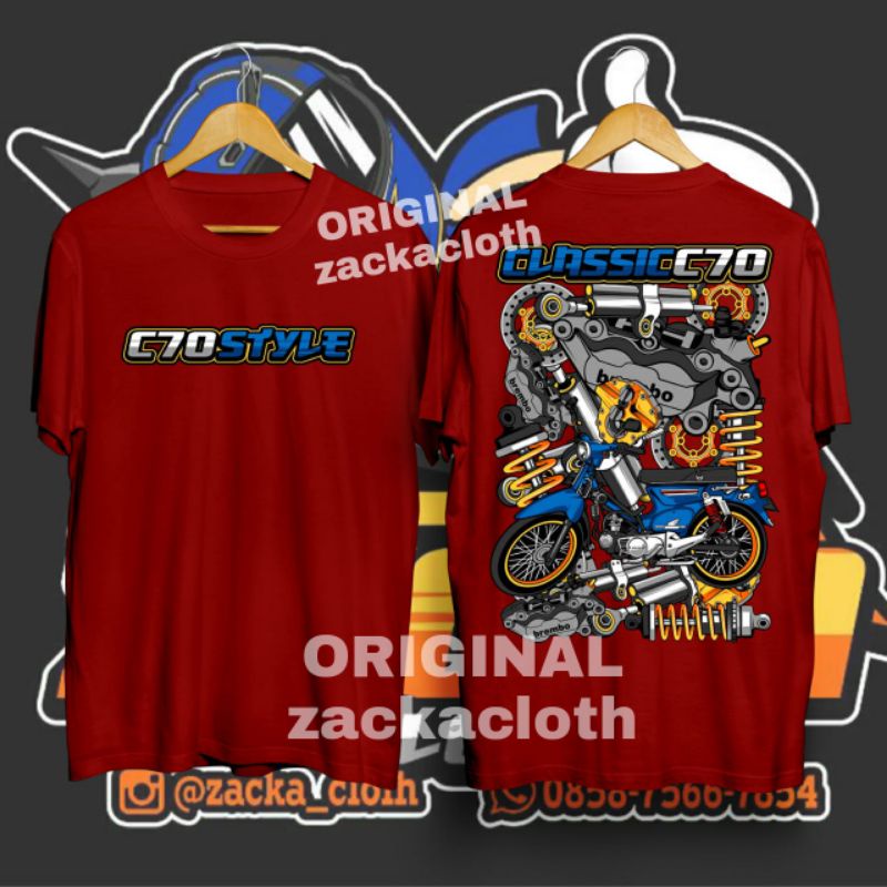 kaos motor c70/ kaos honda pitung c70/kaos c70/ kaos motor c70 original/ kaos modifikasi c70 classic