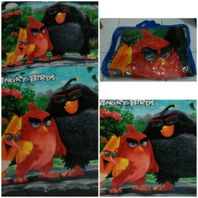 Selimut Bulu Karakter Angry Bird Free Tas