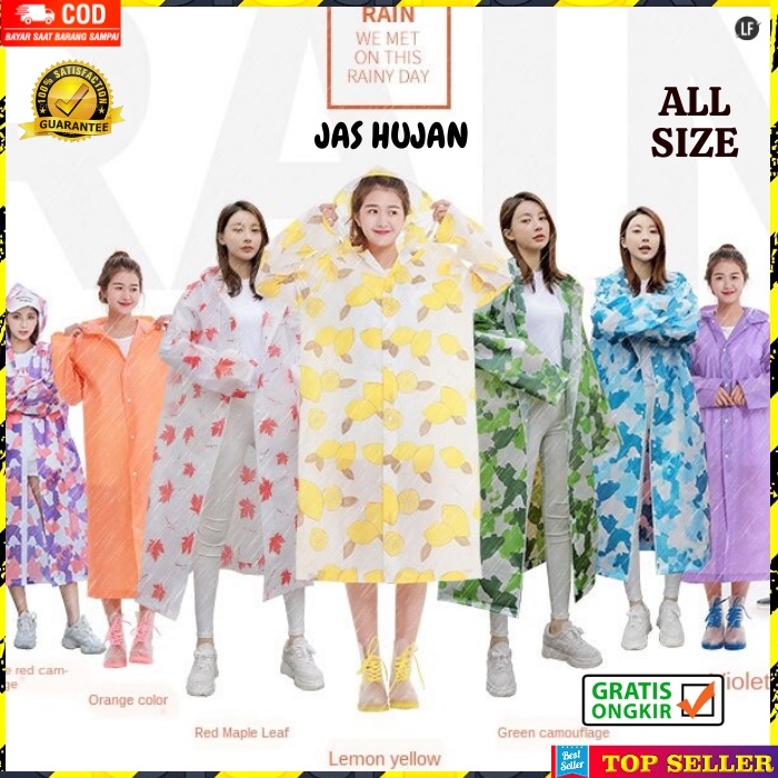 JAS HUJAN WANITA KOREA MANTEL HUJAN PEREMPUAN DEWASA RAINCOAT GIRL T A40