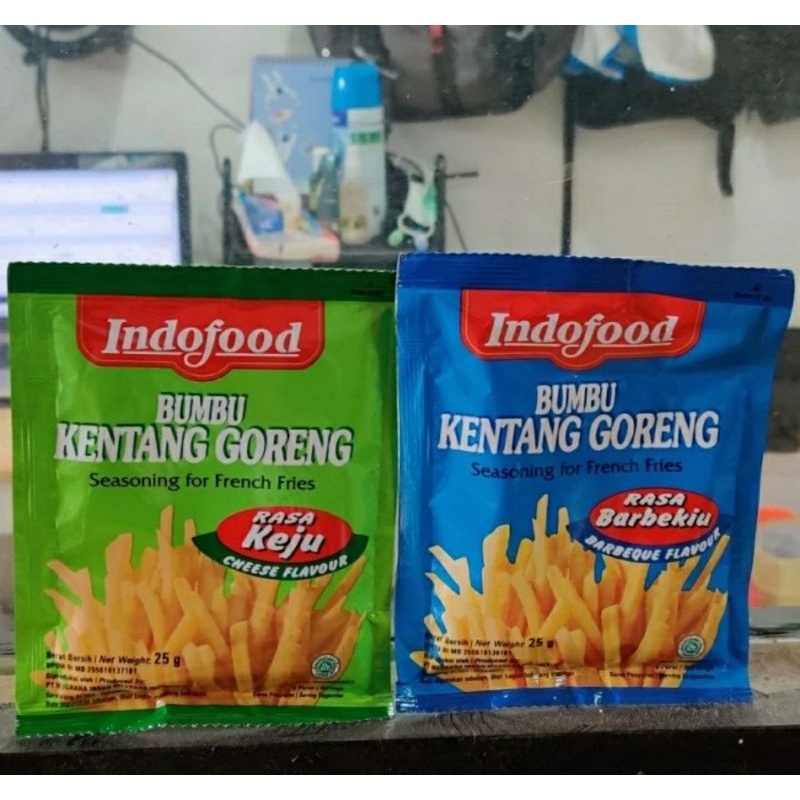 Indofood Bumbu Kentang Goreng Bubuk Keju Cheese / BBQ Barbeque 45gr Sachet